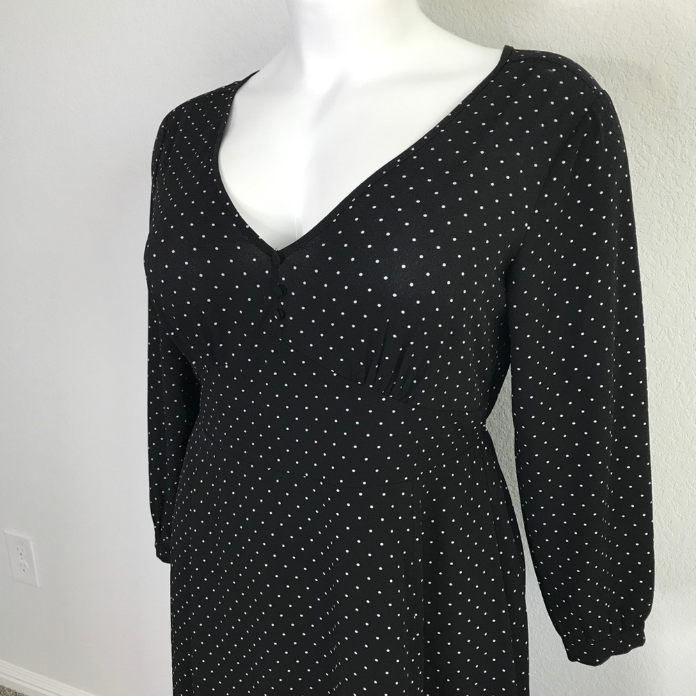 City Chic Classic Black and White Polka Dot Dress